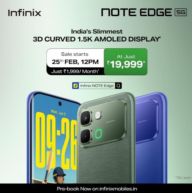 అత్యాధునిక హంగులతో ఇన్ఫినిక్స్ నోట్ ఎడ్జ్ విడుదల: మధ్యతరగతి ధరలో ప్రీమియం స్మార్ట్‌ఫోన్ అనుభవం